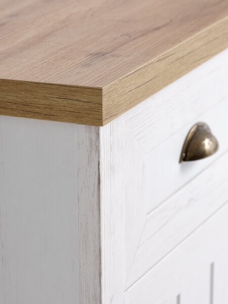 Credenza MARKSKEL 3 ante bianco/color rovere