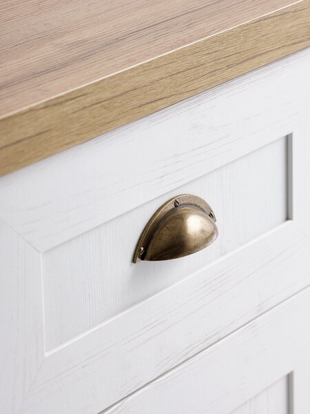 Credenza MARKSKEL 3 ante bianco/color rovere