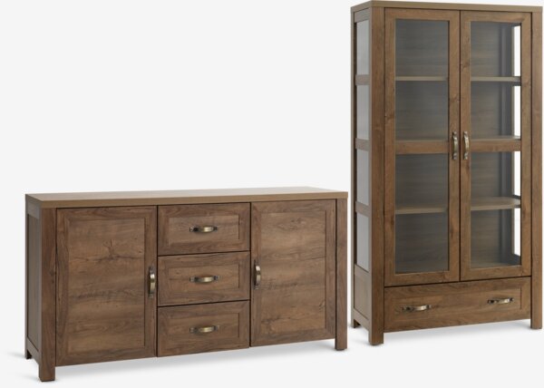 Buffet JUNGEN 2 portes 3 tiroirs couleur chêne sauvage